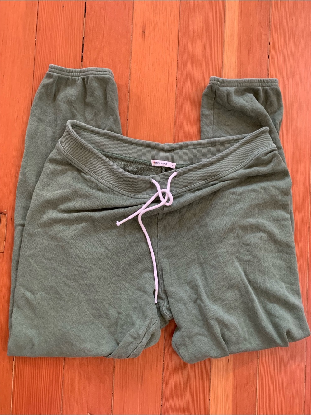 Marine Layer Women’s Sage Sweatpants Joggers with White Drawstring Sz M